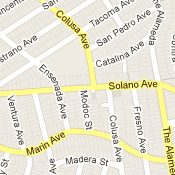 Solano Avenue, Berkeley and Albany. Source: Google Earth 2012