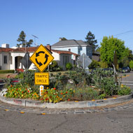 Traffic Circle at the intersection of two local streets Source: MIG